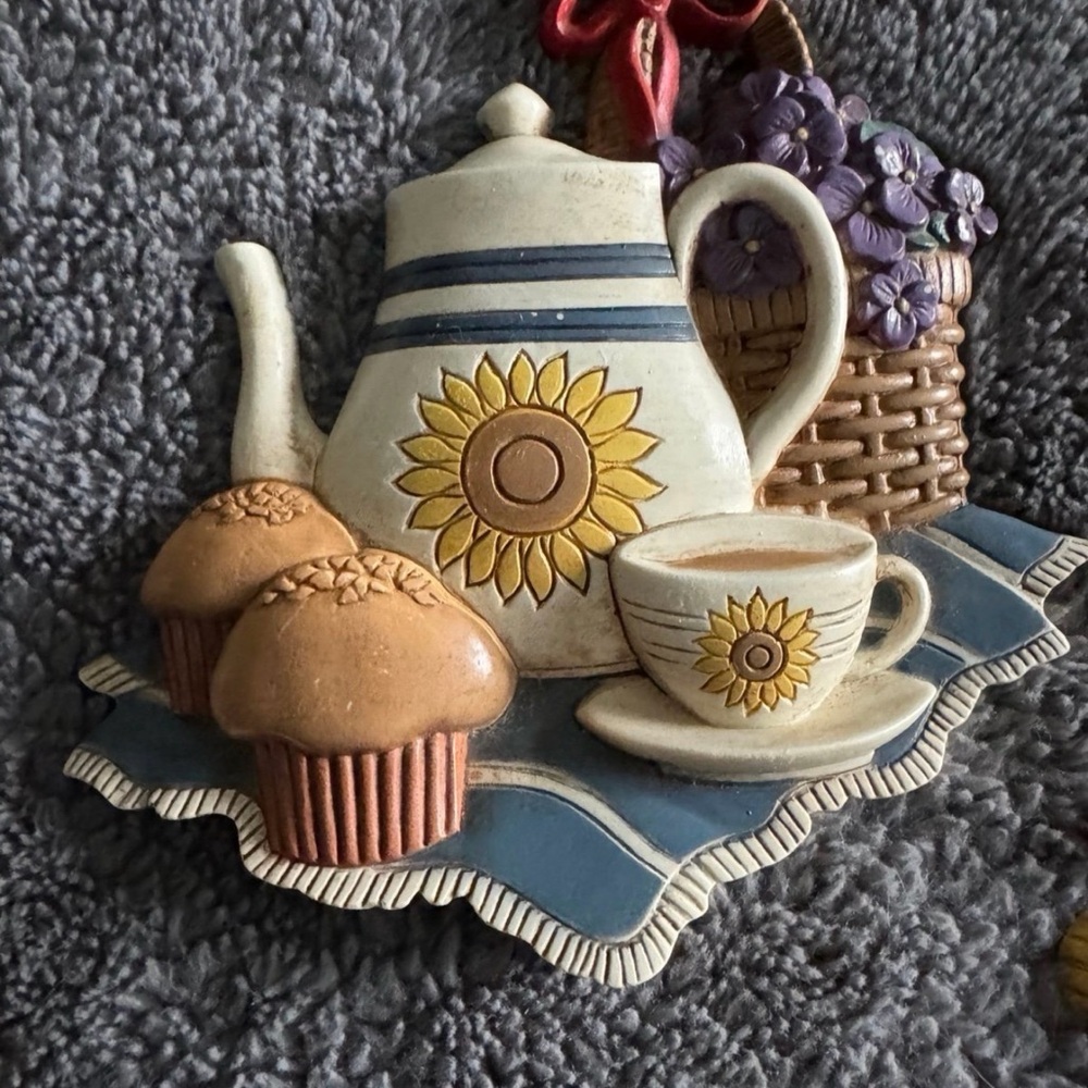 Decorative Baking Kitchen Wall Plaque Set - Rustic Ceramic Style - Picture 3 of 10